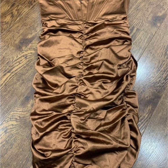 Mini dark brown dress - Picture 8 of 8